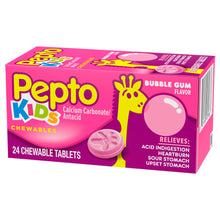 Cargar imagen en el visor de la galería, Pepto-Bismol® Kids Bubble Gum Flavor Chewable Tablets 24ct.