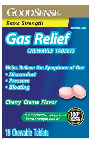 GoodSense® Gas Relief Cherry Creme Chewable Tablets 18ct.