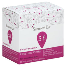 Cargar imagen en el visor de la galería, Summer&#39;s Eve® Simply Sensitive® On The Go Cleansing Cloths 16ct.