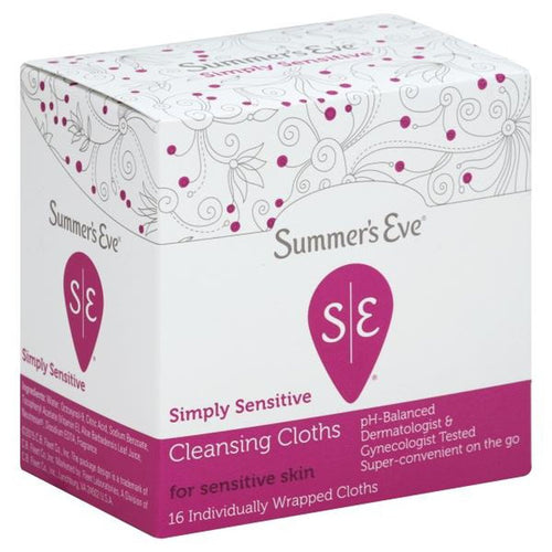 Summer's Eve® Simply Sensitive® On The Go Cleansing Cloths 16ct.