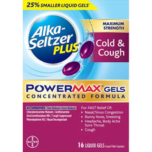 Cargar imagen en el visor de la galería, Alka-Seltzer Plus Cold &amp; Cough PowerMax Liquid Gels 16ct