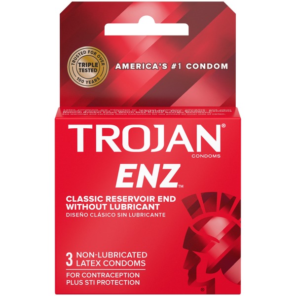 Trojan® ENZ™ Non-Lubricated Latex Condoms 3ct