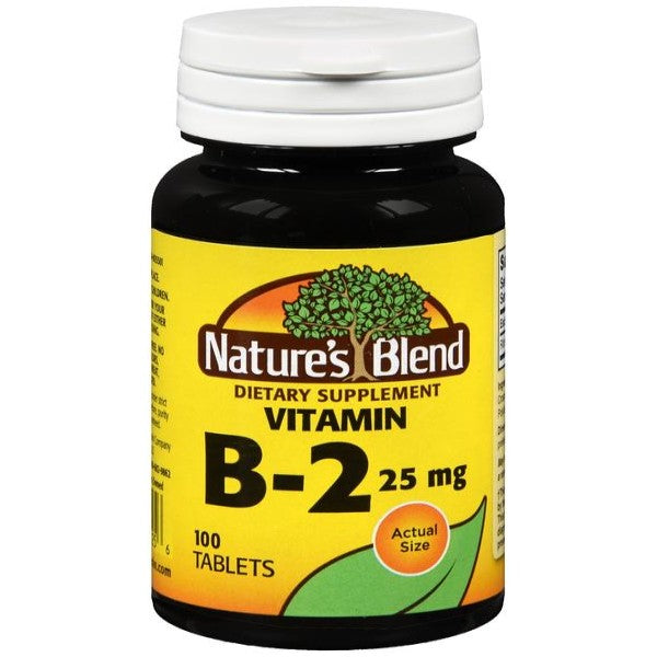Nature's Blend® Vitamin B-2 25mg Tablets 100ct.