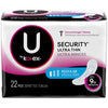 U by Kotex® Security® Ultra Thin Unscented Pads Regular Absorbency 22ct.