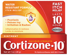 Cargar imagen en el visor de la galería, Cortizone 10® Maximum Strength Anti-Itch Ointment 1oz