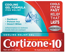 Cargar imagen en el visor de la galería, Cortizone 10® Maximum Strength Cooling Relief Anti-Itch Gel 1oz